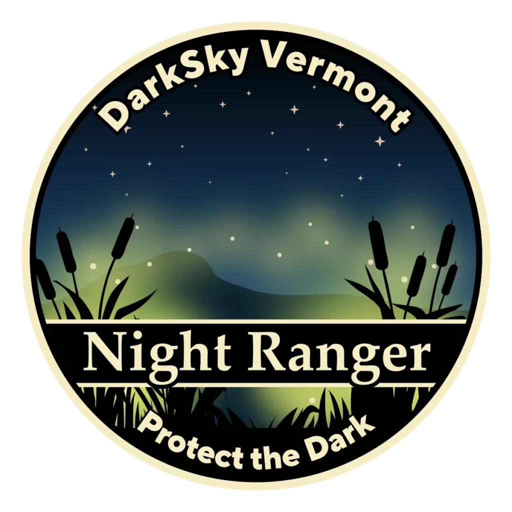 DarkSky Vermont Night Ranger badge — Protect the Dark